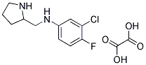 3-CHLORO-4-FLUORO-N-(PYRROLIDIN-2-YLMETHYL)ANILINE OXALATE Struktur