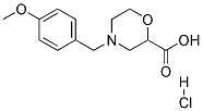 4-(4-METHOXY-BENZYL)-MORPHOLINE-2-CARBOXYLIC ACID HYDROCHLORIDE Struktur