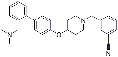 3-([4-((2'-[(DIMETHYLAMINO)METHYL]BIPHENYL-4-YL)OXY)PIPERIDIN-1-YL]METHYL)BENZONITRILE Struktur