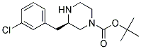 (R)-3-(3-CHLORO-BENZYL)-PIPERAZINE-1-CARBOXYLIC ACID TERT-BUTYL ESTER Struktur