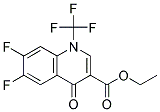 6,7-DIFLUORO-4-OXO-1-TRIFLUOROMETHYL-1,4-DIHYDRO-QUINOLINE-3-CARBOXYLIC ACID ETHYL ESTER Struktur