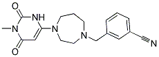 3-([4-(1-METHYL-2,6-DIOXO-1,2,3,6-TETRAHYDROPYRIMIDIN-4-YL)-1,4-DIAZEPAN-1-YL]METHYL)BENZONITRILE Struktur