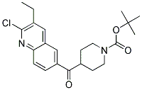 4-(2-CHLORO-3-ETHYL-QUINOLINE-6-CARBONYL)-PIPERIDINE-1-CARBOXYLIC ACIDTERT-BUTYL ESTER Struktur