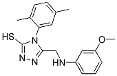 4-(2,5-DIMETHYLPHENYL)-5-(((3-METHOXYPHENYL)AMINO)METHYL)-4H-1,2,4-TRIAZOLE-3-THIOL Struktur