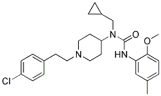 N-(1-[2-(4-CHLOROPHENYL)ETHYL]PIPERIDIN-4-YL)-N-(CYCLOPROPYLMETHYL)-N'-(2-METHOXY-5-METHYLPHENYL)UREA Struktur