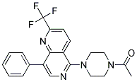 5-(4-ACETYLPIPERAZIN-1-YL)-8-PHENYL-2-(TRIFLUOROMETHYL)-1,6-NAPHTHYRIDINE Struktur