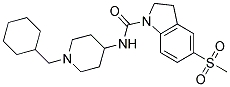 N-[1-(CYCLOHEXYLMETHYL)PIPERIDIN-4-YL]-5-(METHYLSULFONYL)INDOLINE-1-CARBOXAMIDE Struktur