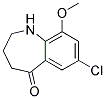 7-CHLORO-9-METHOXY-1,2,3,4-TETRAHYDRO-BENZO[B]AZEPIN-5-ONE Struktur