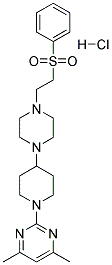 4,6-DIMETHYL-2-(4-(4-[2-(PHENYLSULFONYL)ETHYL]PIPERAZIN-1-YL)PIPERIDIN-1-YL)PYRIMIDINE HYDROCHLORIDE Struktur