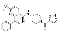 N-[1-(ISOXAZOL-5-YLCARBONYL)PIPERIDIN-4-YL]-8-PHENYL-2-(TRIFLUOROMETHYL)-1,6-NAPHTHYRIDIN-5-AMINE Struktur