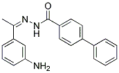 BIPHENYL-4-CARBOXYLIC ACID [1-(3-AMINO-PHENYL)-ETHYLIDENE]-HYDRAZIDE Struktur