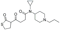 N-CYCLOPROPYL-4-OXO-4-(2-OXO-TETRAHYDROTHIEN-3-YL)-N-(1-PROPYLPIPERIDIN-4-YL)BUTANAMIDE Struktur