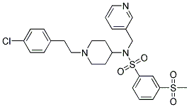 N-(1-[2-(4-CHLOROPHENYL)ETHYL]PIPERIDIN-4-YL)-3-(METHYLSULFONYL)-N-(PYRIDIN-3-YLMETHYL)BENZENESULFONAMIDE Struktur