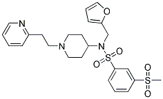 N-(2-FURYLMETHYL)-3-(METHYLSULFONYL)-N-[1-(2-PYRIDIN-2-YLETHYL)PIPERIDIN-4-YL]BENZENESULFONAMIDE Struktur