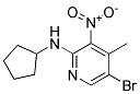 (5-BROMO-4-METHYL-3-NITRO-PYRIDIN-2-YL)-CYCLOPENTYL-AMINE Struktur