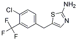 5-[4-CHLORO-3-(TRIFLUOROMETHYL)BENZYL]-1,3-THIAZOL-2-AMINE Struktur