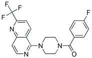 5-[4-(4-FLUOROBENZOYL)PIPERAZIN-1-YL]-2-(TRIFLUOROMETHYL)-1,6-NAPHTHYRIDINE Struktur