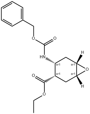 ALL-CIS-4-BENZYLOXYCARBONYLAMINO-7-OXA-BICYCLO[4.1.0]HEPTANE-3-CARBOXYLIC ACID ETHYL ESTER Struktur