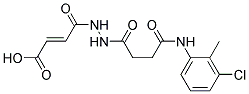 4-(N'-[3-(3-CHLORO-2-METHYL-PHENYLCARBAMOYL)-PROPIONYL]-HYDRAZINO)-4-OXO-BUT-2-ENOIC ACID Struktur