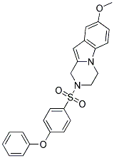 8-METHOXY-2-[(4-PHENOXYPHENYL)SULFONYL]-1,2,3,4-TETRAHYDROPYRAZINO[1,2-A]INDOLE Struktur