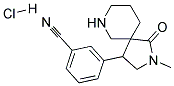 3-(2-METHYL-1-OXO-2,7-DIAZASPIRO[4.5]DECAN-4-YL)BENZONITRILE HYDROCHLORIDE Struktur