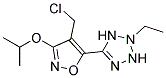 5-(4-CHLOROMETHYL-3-ISOPROPOXY-ISOXAZOL-5-YL)-2-ETHYL-1H-TETRAZOLE Struktur