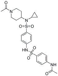 N-[4-([4-(((1-ACETYLPIPERIDIN-4-YL)CYCLOPROPYLAMINO)SULPHONYL)PHENYL]AMINOSULPHONYL)PHENYL]ACETAMIDE Struktur