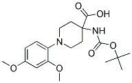 4-(TERT-BUTOXYCARBONYLAMINO)-1-(2,4-DIMETHOXYPHENYL)PIPERIDINE-4-CARBOXYLIC ACID Struktur