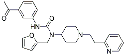 N'-(3-ACETYLPHENYL)-N-(2-FURYLMETHYL)-N-[1-(2-PYRIDIN-2-YLETHYL)PIPERIDIN-4-YL]UREA Struktur