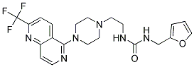 N-(2-FURYLMETHYL)-N'-(2-(4-[2-(TRIFLUOROMETHYL)-1,6-NAPHTHYRIDIN-5-YL]PIPERAZIN-1-YL)ETHYL)UREA Struktur