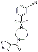 3-([4-(1,3-THIAZOL-4-YLCARBONYL)-1,4-DIAZEPAN-1-YL]SULFONYL)BENZONITRILE Struktur