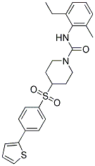 N-(2-ETHYL-6-METHYLPHENYL)-4-([4-(2-THIENYL)PHENYL]SULFONYL)PIPERIDINE-1-CARBOXAMIDE Struktur