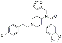 N-(1-[2-(4-CHLOROPHENYL)ETHYL]PIPERIDIN-4-YL)-N-(2-FURYLMETHYL)-1,3-BENZODIOXOLE-5-CARBOXAMIDE Struktur