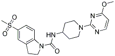 N-[1-(4-METHOXYPYRIMIDIN-2-YL)PIPERIDIN-4-YL]-5-(METHYLSULFONYL)INDOLINE-1-CARBOXAMIDE Struktur