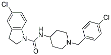 5-CHLORO-N-[1-(4-CHLOROBENZYL)PIPERIDIN-4-YL]INDOLINE-1-CARBOXAMIDE Struktur