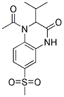 4-ACETYL-3-ISOPROPYL-7-(METHYLSULFONYL)-3,4-DIHYDROQUINOXALIN-2(1H)-ONE Struktur