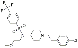 N-(1-[2-(4-CHLOROPHENYL)ETHYL]PIPERIDIN-4-YL)-N-(2-METHOXYETHYL)-4-(TRIFLUOROMETHYL)BENZENESULFONAMIDE Struktur