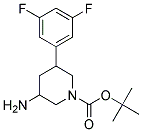 TERT-BUTYL 3-AMINO-5-(3,5-DIFLUOROPHENYL)PIPERIDINE-1-CARBOXYLATE Struktur