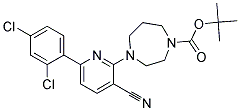 4-[3-CYANO-6-(2,4-DICHLORO-PHENYL)-PYRIDIN-2-YL]-[1,4]DIAZEPANE-1-CARBOXYLIC ACID TERT-BUTYL ESTER Struktur