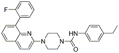 N-(4-ETHYLPHENYL)-4-[8-(2-FLUOROPHENYL)QUINOLIN-2-YL]PIPERAZINE-1-CARBOXAMIDE Struktur