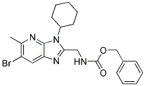 (6-BROMO-3-CYCLOHEXYL-5-METHYL-3H-IMIDAZO[4,5-B]PYRIDIN-2-YLMETHYL)-CARBAMIC ACID BENZYL ESTER Struktur