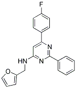 6-(4-FLUOROPHENYL)-N-(2-FURYLMETHYL)-2-PHENYLPYRIMIDIN-4-AMINE Struktur