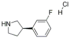 (R)-3-(3-FLUOROPHENYL)PYRROLIDINE HYDROCHLORIDE Struktur