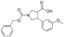 4-(3-METHOXY-PHENYL)-PYRROLIDINE-1,3-DICARBOXYLIC ACID 1-BENZYL ESTER Struktur