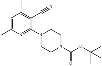 4-(3-CYANO-4,6-DIMETHYL-PYRIDIN-2-YL)-PIPERAZINE-1-CARBOXYLIC ACID TERT-BUTYL ESTER Struktur