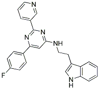 [6-(4-FLUORO-PHENYL)-2-PYRIDIN-3-YL-PYRIMIDIN-4-YL]-[2-(1H-INDOL-3-YL)-ETHYL]-AMINE Struktur