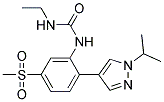 N-ETHYL-N'-[2-(1-ISOPROPYL-(1H)-PYRAZOL-4-YL)-5-(METHYLSULPHONYL)PHENYL]UREA Struktur