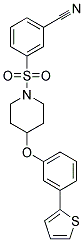 3-((4-[3-(2-THIENYL)PHENOXY]PIPERIDIN-1-YL)SULFONYL)BENZONITRILE Struktur