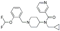 N-(CYCLOPROPYLMETHYL)-N-(1-[2-(DIFLUOROMETHOXY)BENZYL]PIPERIDIN-4-YL)NICOTINAMIDE Struktur