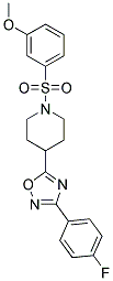 4-[3-(4-FLUOROPHENYL)-1,2,4-OXADIAZOL-5-YL]-1-[(3-METHOXYPHENYL)SULFONYL]PIPERIDINE Struktur